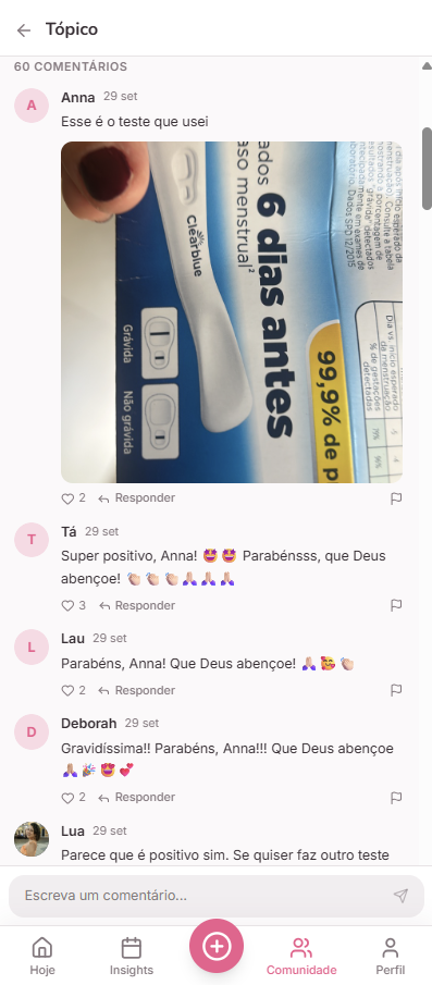 Mulheres na comunidade do App Seu Positivo